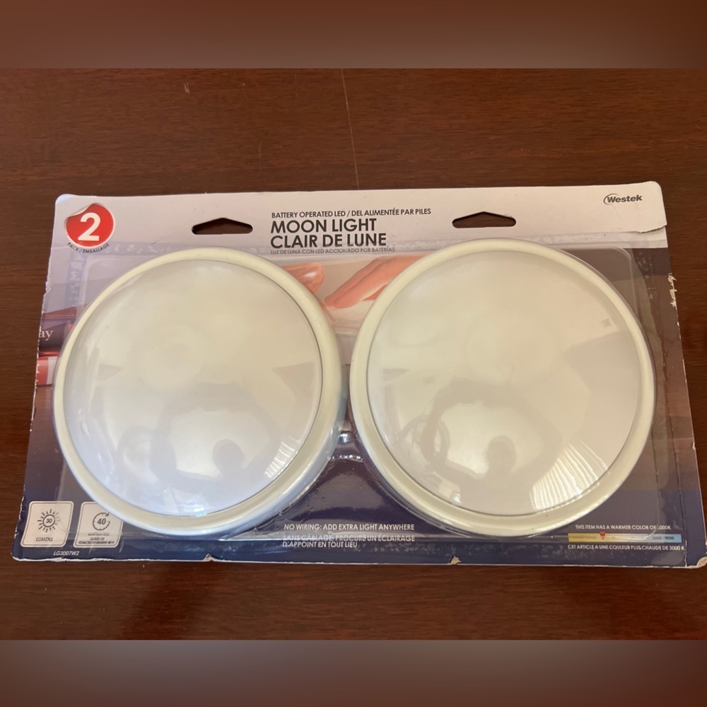 Westek Battery Operated Led Moon Light 2 Pack